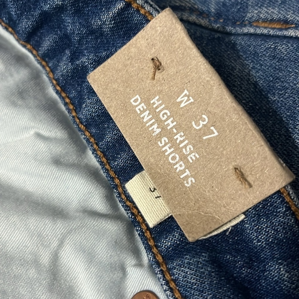 Madewell High- Rise Denim Shorts Mid- Length Size 37 NWT - Picture 6 of 11